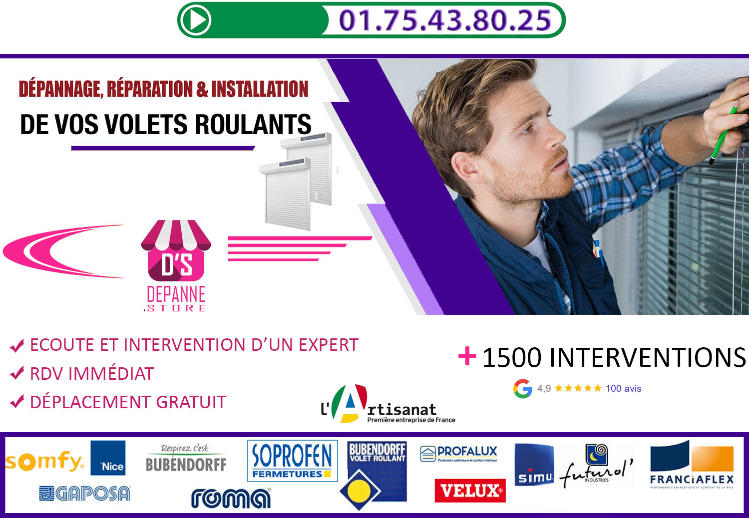 ☎️ Deblocage volet roulant Bonneuil sur Marne 94380